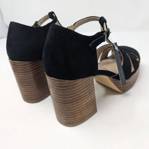 NWT House of Harlow • “Tizzy” Platform Mary Jane Black Suede Sandals - Picture 2 of 10